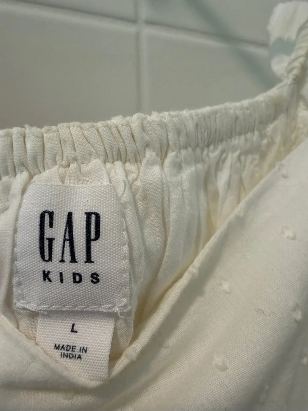 GAP White Eyelet Ruffle-Strap Cotton Sundress